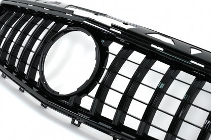 Front Grille GT-R Panamericana Piano Black for Mercedes CLS W218 X218 (2011–2014)