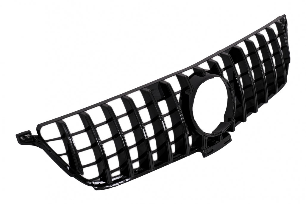 Front Grille GT-R Panamericana Piano Black for Mercedes ML-Class W166 (2012–2014)