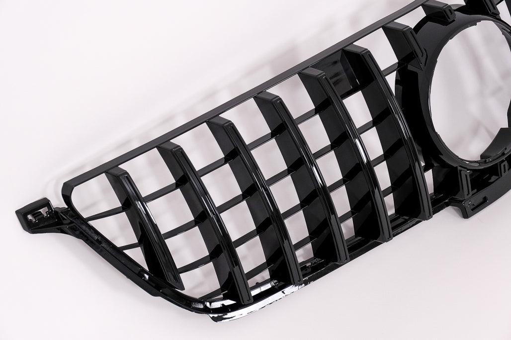 Front Grille GT-R Panamericana Piano Black for Mercedes ML-Class W166 (2012–2014)