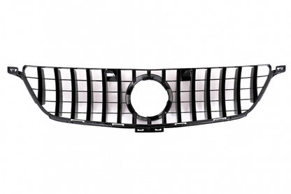 Front Grille GT-R Panamericana Piano Black for Mercedes ML-Class W166 (2012–2014)