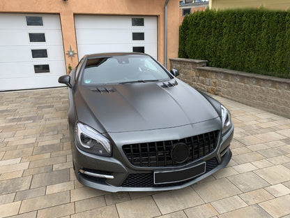 Front Grille GT-R Panamericana Piano Black for Mercedes SL-Class R231 (2012–2016)