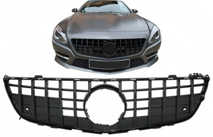 Front Grille GT-R Panamericana Piano Black for Mercedes SL-Class R231 (2012–2016)