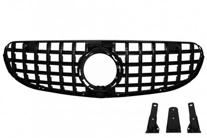Front Grille GTR Panamericana All Black Design for Mercedes GLC X253 C253 Facelift Standard & Off-Road (2020–2021)