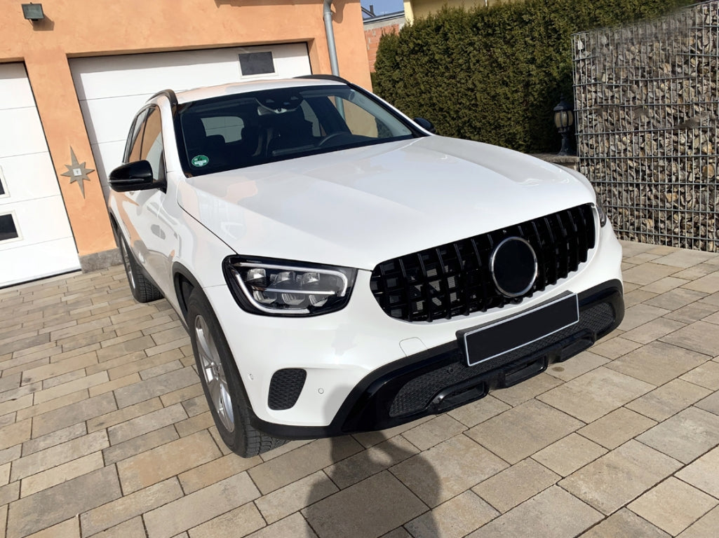 Front Grille GTR Panamericana All Black Design for Mercedes GLC X253 C253 Facelift Standard & Off-Road (2020–2021)