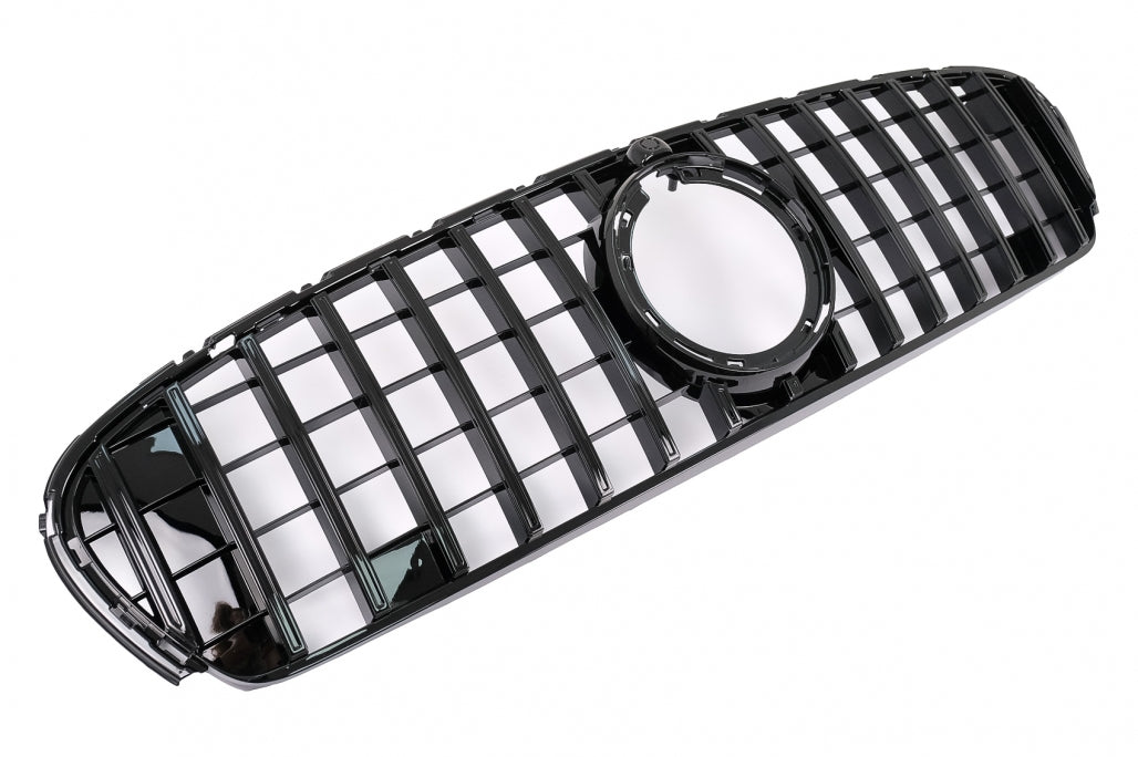 Front Grille GTR Panamericana All Black Design for Mercedes GLC X253 C253 Facelift (2020–2021)