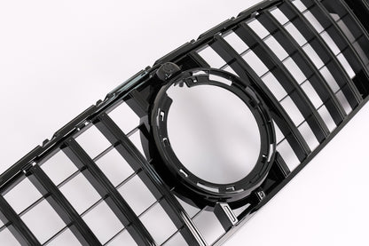 Front Grille GTR Panamericana All Black Design for Mercedes GLC X253 C253 Facelift (2020–2021)