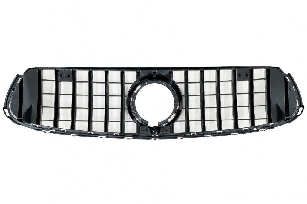 Front Grille GTR Panamericana Black Chrome Design for Mercedes GLC X253 C253 Facelift (2020–2021)
