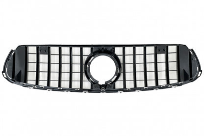 Front Grille GTR Panamericana Black Chrome Design for Mercedes GLC X253 C253 Facelift (2020–2021)