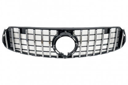 Front Grille GTR Panamericana Black Chrome Design for Mercedes GLC X253 C253 Facelift (2020–2021)