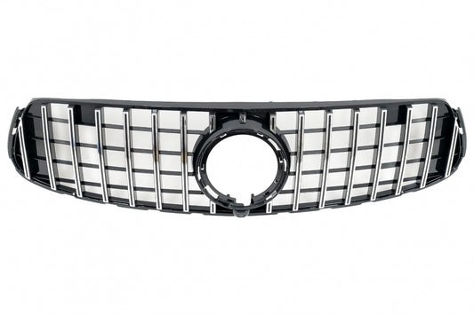 Front Grille GTR Panamericana Black Chrome Design for Mercedes GLC X253 C253 Facelift (2020–2021)