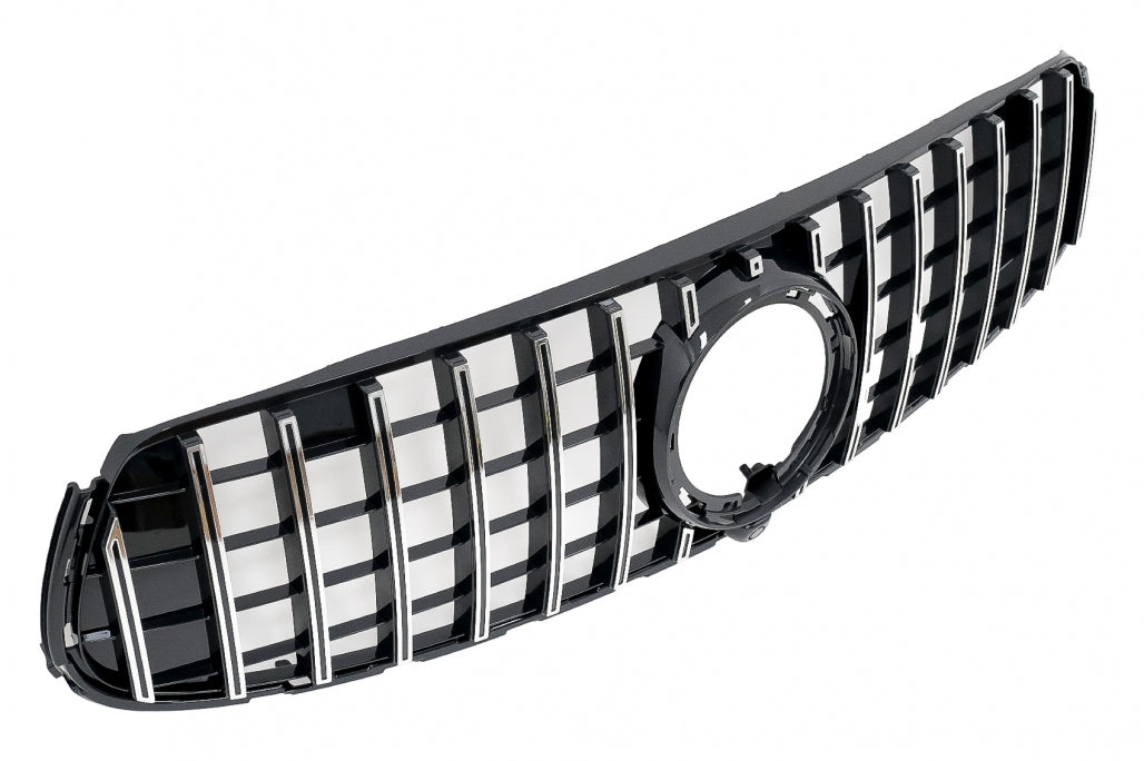 Front Grille GTR Panamericana Black Chrome Design for Mercedes GLC X253 C253 Facelift (2020–2021)