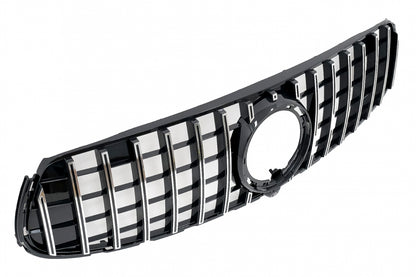 Front Grille GTR Panamericana Black Chrome Design for Mercedes GLC X253 C253 Facelift (2020–2021)