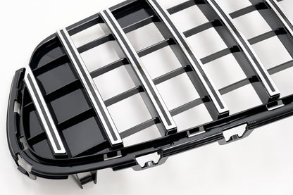 Front Grille GTR Panamericana Black Chrome Design for Mercedes GLC X253 C253 Facelift (2020–2021)