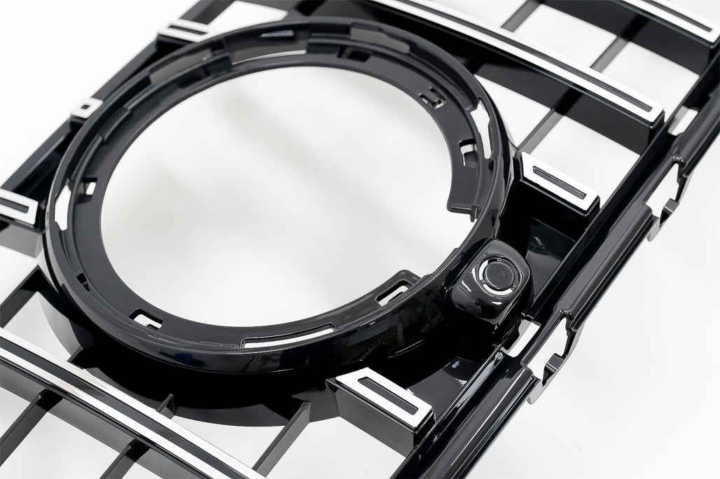 Front Grille GTR Panamericana Black Chrome Design for Mercedes GLC X253 C253 Facelift (2020–2021)