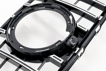 Front Grille GTR Panamericana Black Chrome Design for Mercedes GLC X253 C253 Facelift (2020–2021)
