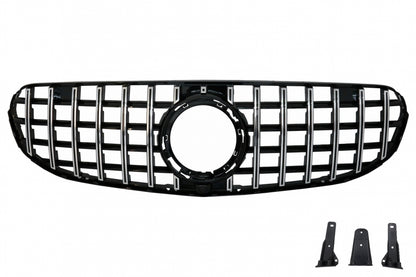 Front Grille GTR Panamericana Chrome Design for Mercedes GLC X253 C253 Facelift Standard & Off-Road (2020–2021)