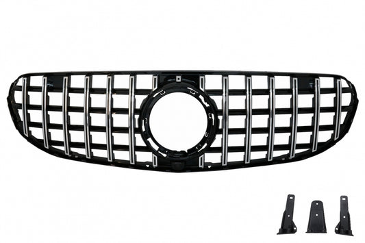 Front Grille GTR Panamericana Chrome Design for Mercedes GLC X253 C253 Facelift Standard & Off-Road (2020–2021)