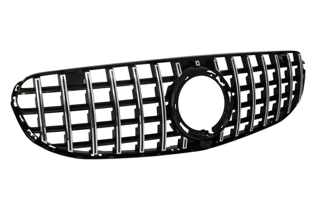 Front Grille GTR Panamericana Chrome Design for Mercedes GLC X253 C253 Facelift Standard & Off-Road (2020–2021)