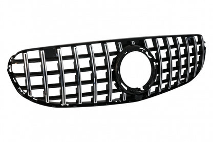 Front Grille GTR Panamericana Chrome Design for Mercedes GLC X253 C253 Facelift Standard & Off-Road (2020–2021)
