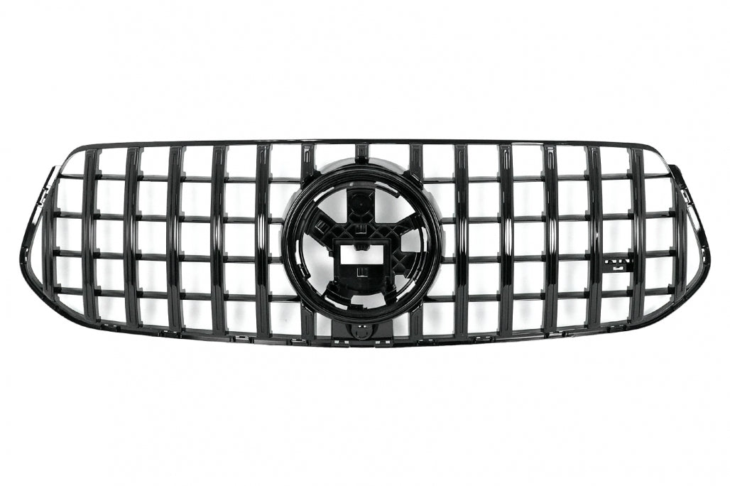 Front Grille GTR Panamericana Design All Black for Mercedes GLE W167 V167 C167 (2019–06.2023)