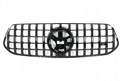 Front Grille GTR Panamericana Design All Black for Mercedes GLE W167 V167 C167 (2019–06.2023)