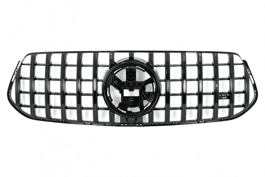 Front Grille GTR Panamericana Design All Black for Mercedes GLE W167 V167 C167 (2019–06.2023)