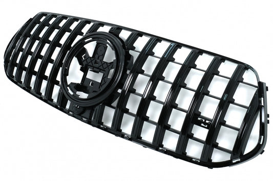 Front Grille GTR Panamericana Design All Black for Mercedes GLE W167 V167 C167 (2019–06.2023)