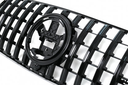Front Grille GTR Panamericana Design All Black for Mercedes GLE W167 V167 C167 (2019–06.2023)