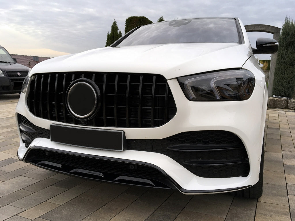 Front Grille GTR Panamericana Design All Black for Mercedes GLE W167 V167 C167 (2019–06.2023)