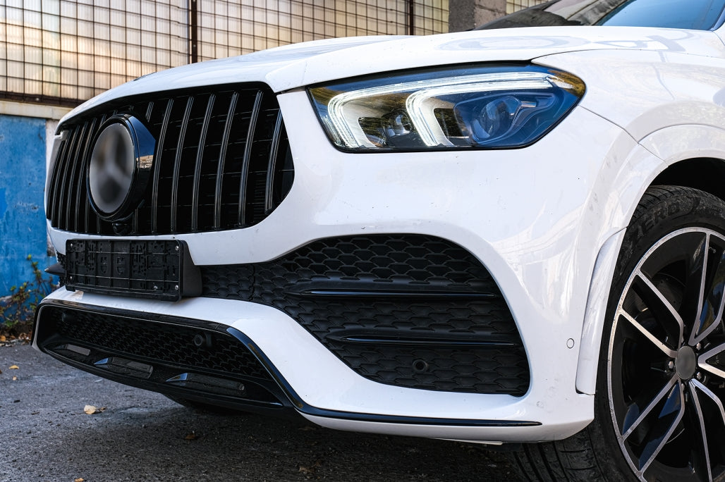 Front Grille GTR Panamericana Design All Black for Mercedes GLE W167 V167 C167 (2019–06.2023)