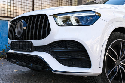 Front Grille GTR Panamericana Design All Black for Mercedes GLE W167 V167 C167 (2019–06.2023)