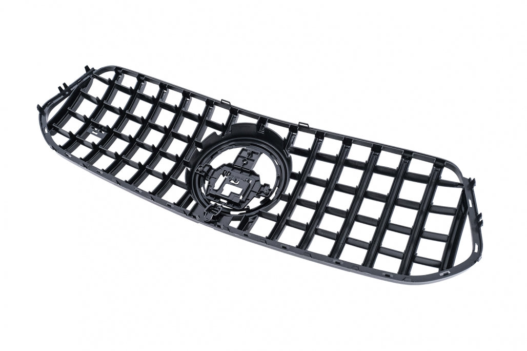 Front Grille GTR Panamericana Design Glossy Black and Chrome for Mercedes GLE W167 V167 C167 (2019–06.2023)