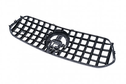 Front Grille GTR Panamericana Design Glossy Black and Chrome for Mercedes GLE W167 V167 C167 (2019–06.2023)