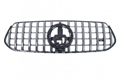 Front Grille GTR Panamericana Design Glossy Black and Chrome for Mercedes GLE W167 V167 C167 (2019–06.2023)