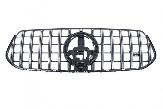 Front Grille GTR Panamericana Design Glossy Black and Chrome for Mercedes GLE W167 V167 C167 (2019–06.2023)