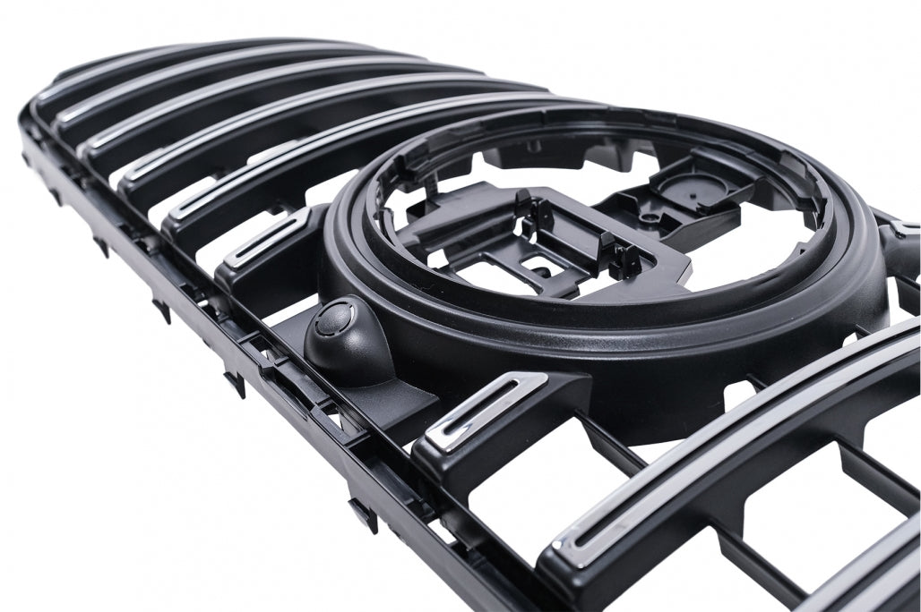 Front Grille GTR Panamericana Design Glossy Black and Chrome for Mercedes GLE W167 V167 C167 (2019–06.2023)