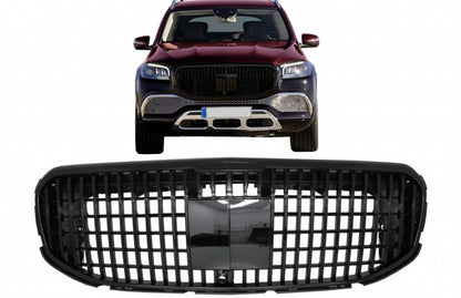 Front Grille M-Design Piano Black for Mercedes GLS X167 SUV (2019–2023)