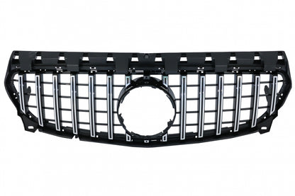 Front Grille Panamericana GT-R Design Black Chrome for Mercedes CLA C117 X117 W117 Facelift (2016–2018)