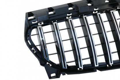 Front Grille Panamericana GT-R Design Black Chrome for Mercedes CLA C117 X117 W117 Facelift (2016–2018)