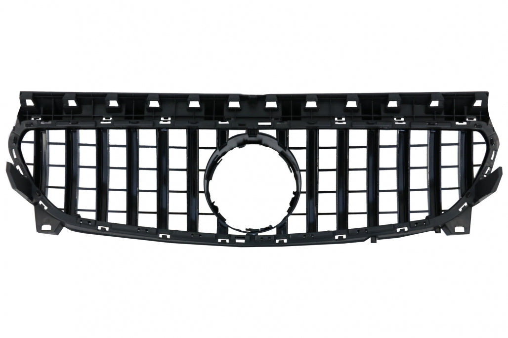 Front Grille Panamericana GT-R Design Black Chrome for Mercedes CLA C117 X117 W117 Facelift (2016–2018)