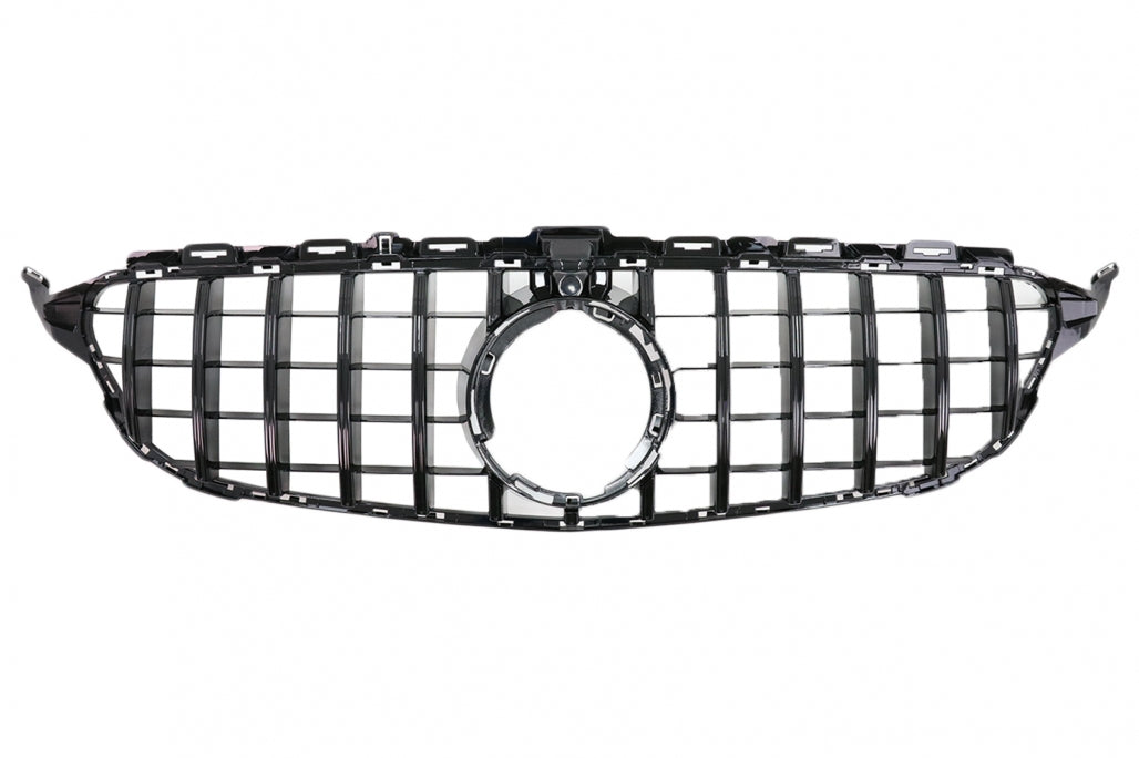 Front Grille Panamericana GT-R Design Black for Mercedes C-Class W205 S205 C205 A205 Facelift (2018–2020)