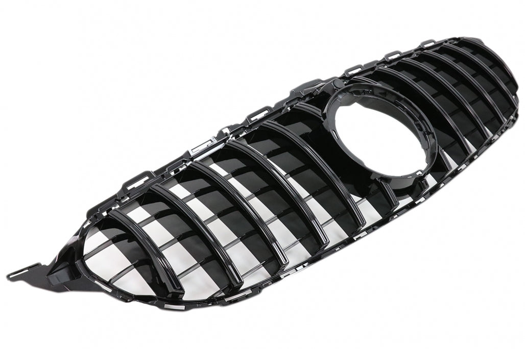 Front Grille Panamericana GT-R Design Black for Mercedes C-Class W205 S205 C205 A205 Facelift (2018–2020)