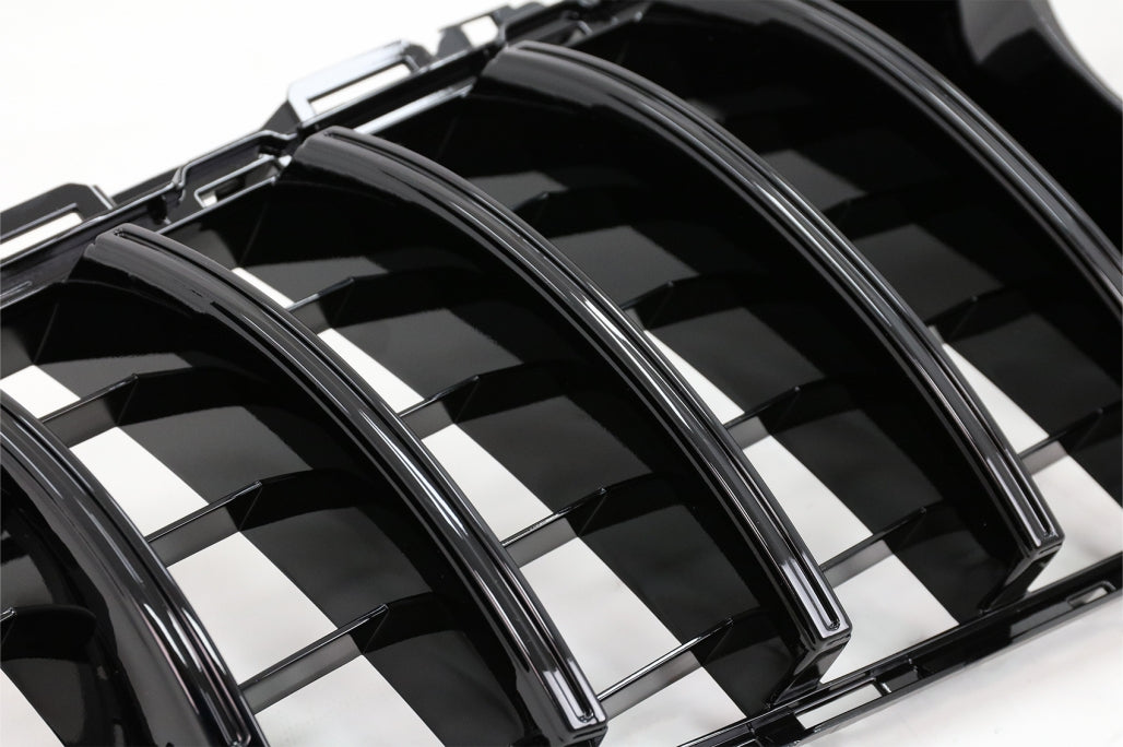 Front Grille Panamericana GT-R Design Black for Mercedes C-Class W205 S205 C205 A205 Facelift (2018–2020)