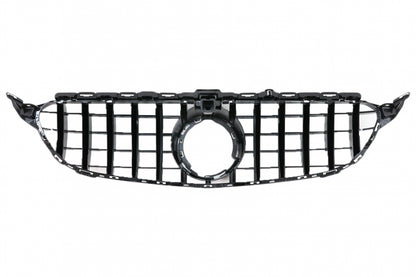 Front Grille Panamericana GT-R Design Black for Mercedes C-Class W205 S205 C205 A205 Facelift (2018–2020)