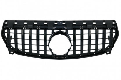 Front Grille Panamericana GT-R Design Full Black for Mercedes CLA C117 X117 W117 Facelift (2016–2018)