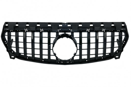 Front Grille Panamericana GT-R Design Full Black for Mercedes CLA C117 X117 W117 Facelift (2016–2018)