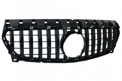 Front Grille Panamericana GT-R Design Full Black for Mercedes CLA C117 X117 W117 Facelift (2016–2018)