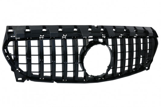 Front Grille Panamericana GT-R Design Full Black for Mercedes CLA C117 X117 W117 Facelift (2016–2018)