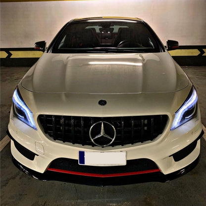 Front Grille Panamericana GT-R Design Full Black for Mercedes CLA C117 X117 W117 Facelift (2016–2018)