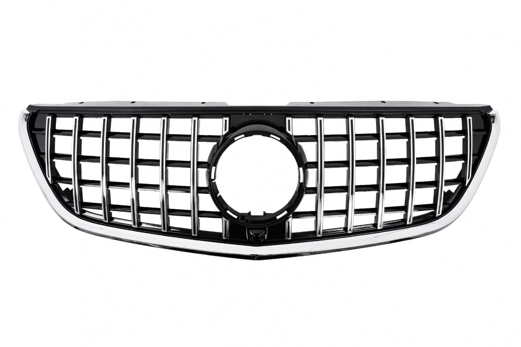 Front Grille Panamericana GT-R Style Black Chrome for Mercedes Vito W447 (2020-Up)